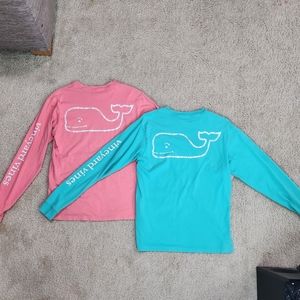 Men's Vineyard Vines Shirts Long Sleeve Tees Size XS Classic Whale Logo PREPPY